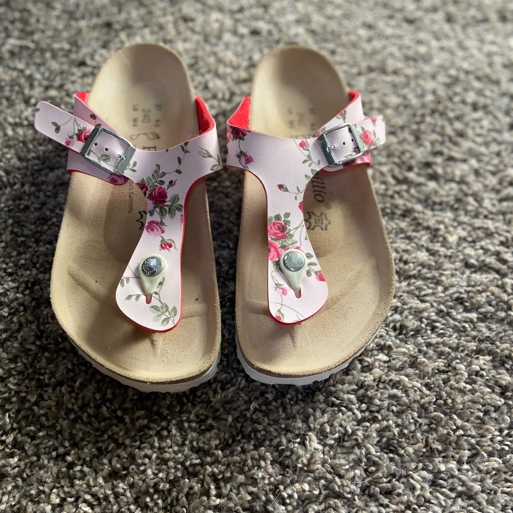 Birkenstock Pink Floral Sandals